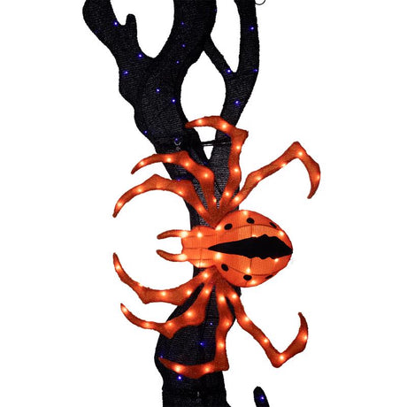 Celebrations Halloween 98 in. Eerie Tree Arch with 2 Spiders Halloween Decor