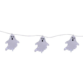 Celebrations Halloween White 16 in. LED 3 Ghost with stake Halloween Decor, Pack of 15