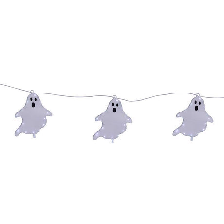 Celebrations Halloween White 16 in. LED 3 Ghost with stake Halloween Decor, Pack of 15
