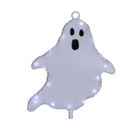 Celebrations Halloween White 16 in. LED 3 Ghost with stake Halloween Decor, Pack of 15