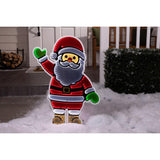 Celebrations LED Infinity Santa 30 in. Yard Decor