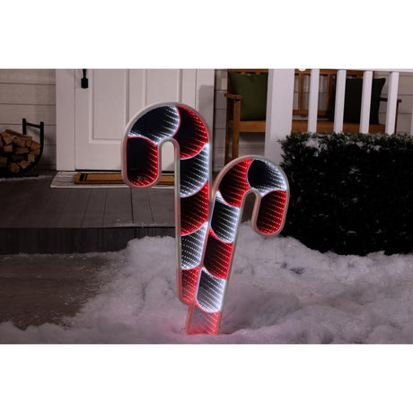 Celebrations LED Infinity Candy Cane 30 in. Yard Decor