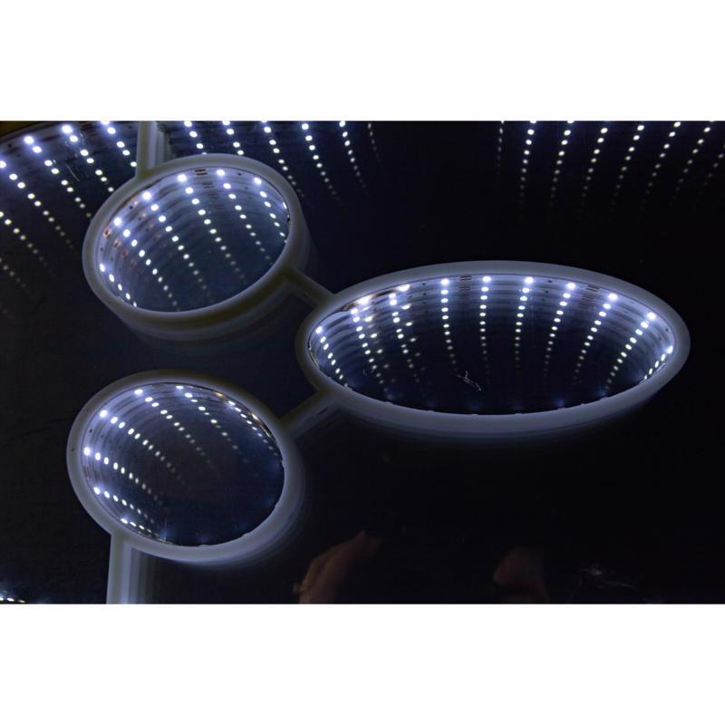Celebrations Halloween White 23 in. LED Prelit Ghost Infinity Halloween Decor