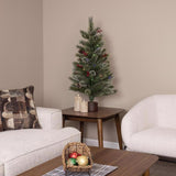 Celebrations 3 ft. Slim LED 50 ct Skinny Cashmere Table Top Color Changing Christmas Tree