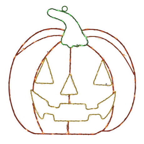 Celebrations Multicolored LED Prelit Smiling Pumpkin Halloween Decor, Pack of 8