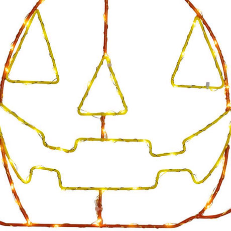 Celebrations Multicolored LED Prelit Smiling Pumpkin Halloween Decor, Pack of 8