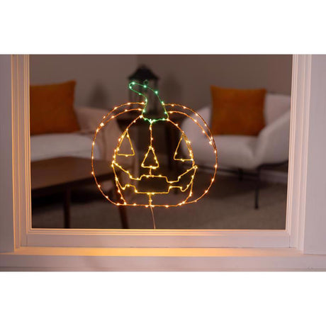 Celebrations Multicolored LED Prelit Smiling Pumpkin Halloween Decor, Pack of 8
