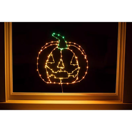 Celebrations Multicolored LED Prelit Smiling Pumpkin Halloween Decor, Pack of 8