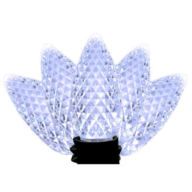 Holiday Bright Lights LED PS C9 Cool White 25 ct Christmas Light Bulbs
