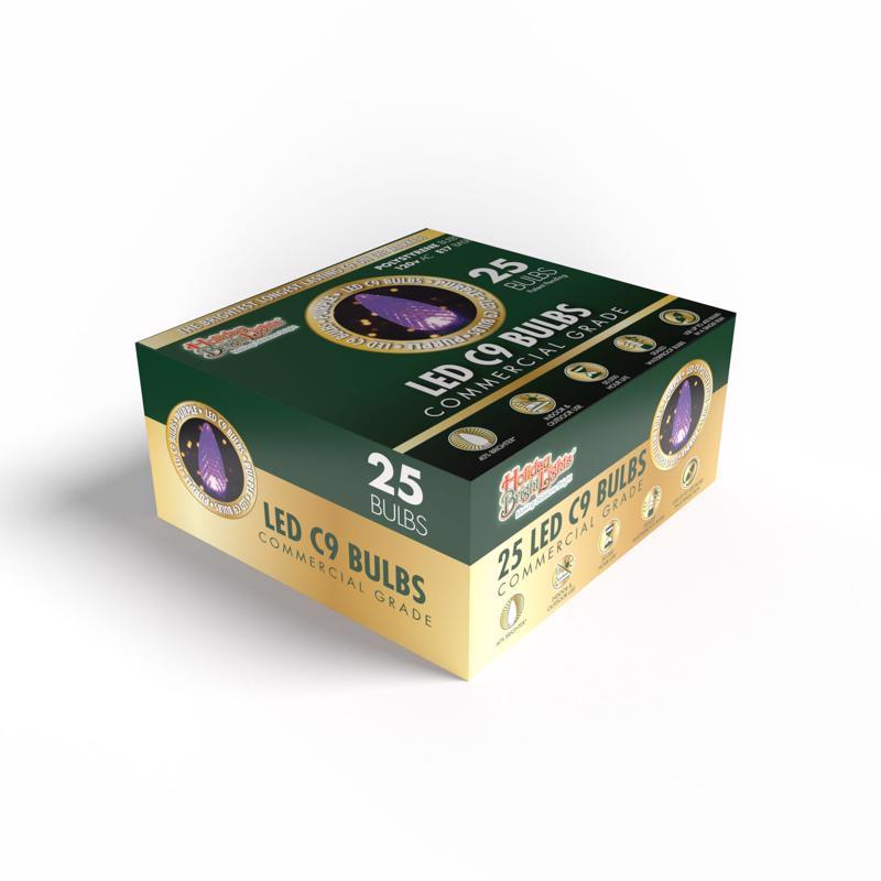 Holiday Bright Lights LED PS C9 Purple 25 ct Christmas Light Bulbs