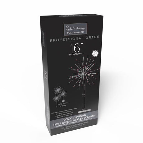 Celebrations LED Green/Red 3 in1 Radiant Blast 16 in. Pathway Decor