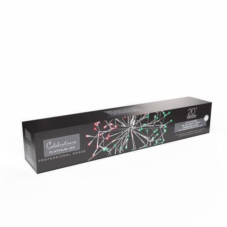 Celebrations LED Green/Red Shimmering Sphere 20 in. Hanging Decor