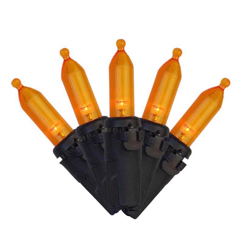 Celebrations Orange 100 ct LED String Lights