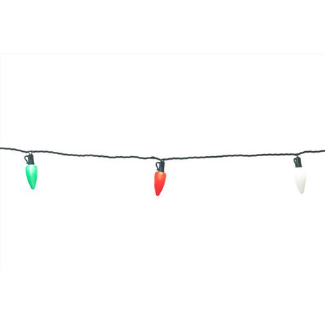 Celebrations Classic LED C9 Red/Green/Pure White 25 ct String Christmas Lights 16 ft.