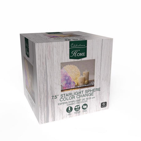 Celebrations LED Multi Starlight Sphere 6 in. Hanging Decor
