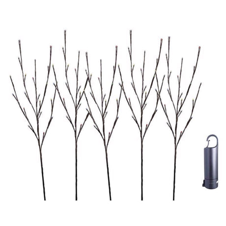 Celebrations Platinum LED Multi Rechargeable Twig 30 in. Garden Stake