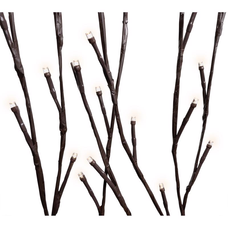 Celebrations Platinum LED Multi Rechargeable Twig 30 in. Garden Stake