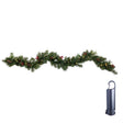 Celebrations 6 ft. L LED Prelit Multicolored/Warm White Mixed Pine Rechargeable Garland