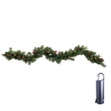 Celebrations 6 ft. L LED Prelit Multicolored/Warm White Mixed Pine Rechargeable Garland