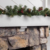 Celebrations 6 ft. L LED Prelit Multicolored/Warm White Mixed Pine Rechargeable Garland