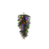 Celebrations 2 ft. L LED Prelit Multicolored/Warm White Mixed Pine Swag Teardrop Garland