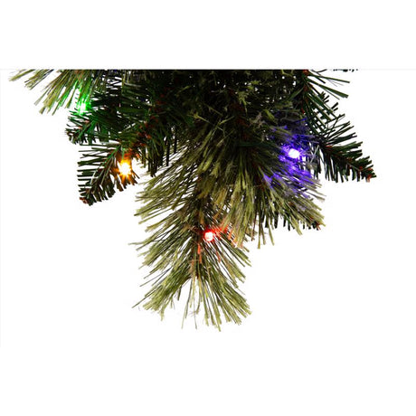 Celebrations 2 ft. L LED Prelit Multicolored/Warm White Mixed Pine Swag Teardrop Garland