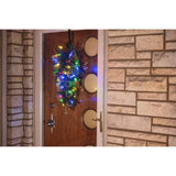 Celebrations 2 ft. L LED Prelit Multicolored/Warm White Mixed Pine Swag Teardrop Garland
