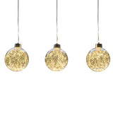 Celebrations LED Warm White Globe Ornament 6 in. Hanging Decor