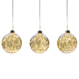 Celebrations LED Warm White Globe Ornament 8 in. Hanging Decor
