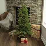 Holiday Bright Lights 4 ft. Slim LED 250 ct Emerald Pine Sparkle Christmas Tree