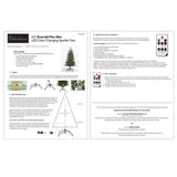 Holiday Bright Lights 4 ft. Slim LED 250 ct Emerald Pine Sparkle Christmas Tree