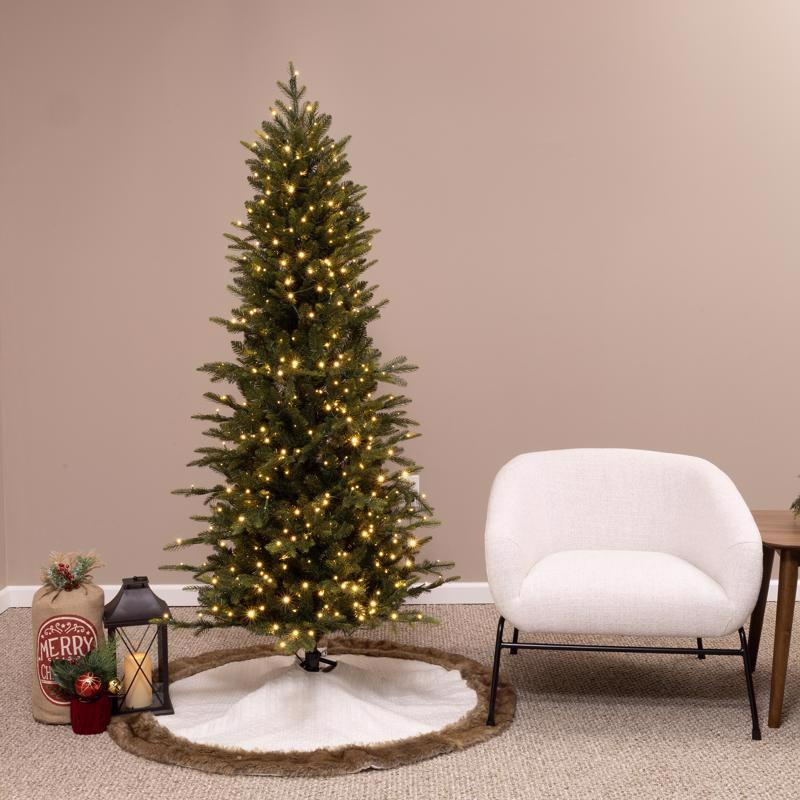 Holiday Bright Lights 6 ft. Pencil LED 1150 ct Emerald Pine Sparkle Christmas Tree