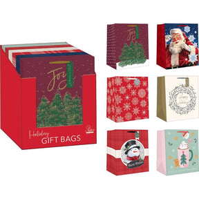 Paper Images Assorted Holiday Large Gift Bag, Pack of 30