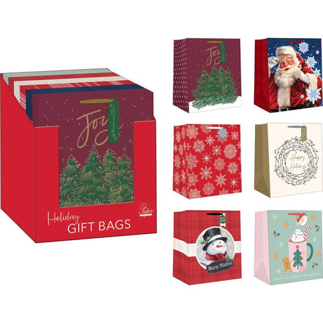Paper Images Assorted Holiday Large Gift Bag, Pack of 30