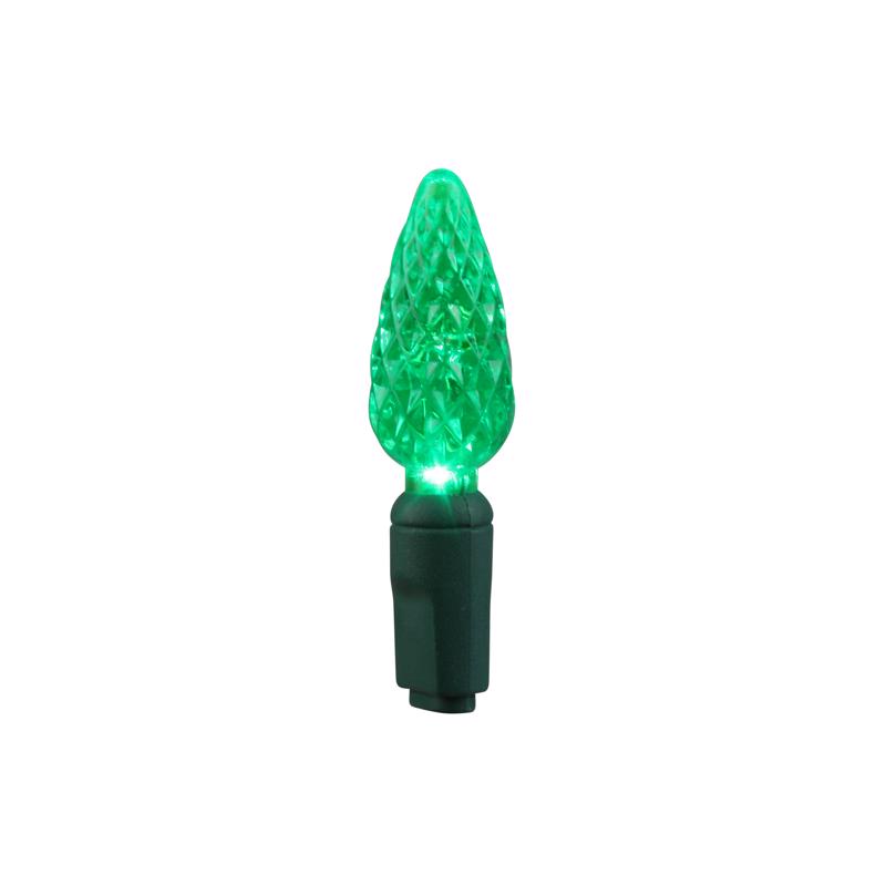 Celebrations LED C6 Green 5 ct Replacement Christmas Light Bulbs, Pack of 12