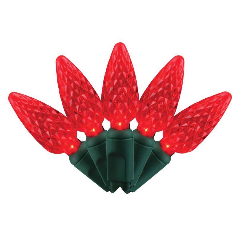 Celebrations LED C6 Red 5 ct Replacement Christmas Light Bulbs, Pack of 12