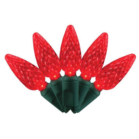Celebrations LED C6 Red 5 ct Replacement Christmas Light Bulbs, Pack of 12