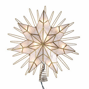 Kurt S. Adler LED Clear Capiz Star Tree Topper