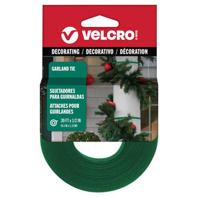 VELCRO Brand 30 ft. .5 in. Garland Reusable Ties 1 pk, Pack of 24