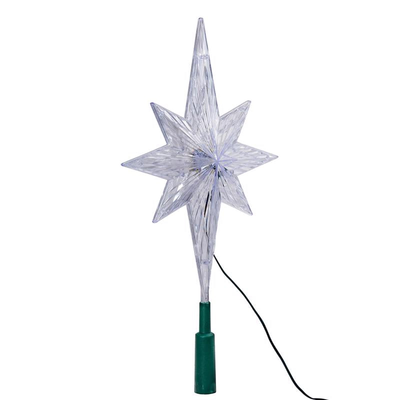 Kurt S. Adler LED Clear Star Tree Topper 11 in., Pack of 6