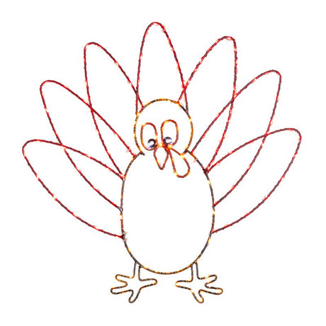 Celebrations Multicolored LED Prelit Turkey Silhouette Window Decor