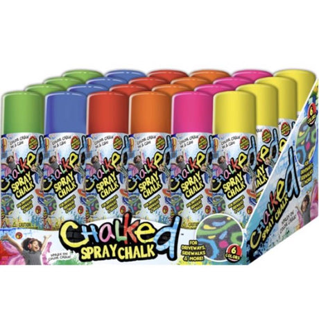 Ja-Ru Chalked Spray Chalk Assorted, Pack of 24