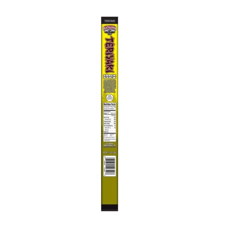 Old Trapper Teriyaki Snack Stick 1.2 oz Shrink Wrapped, Pack of 24