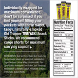 Old Trapper Teriyaki Snack Stick 1.2 oz Shrink Wrapped, Pack of 24