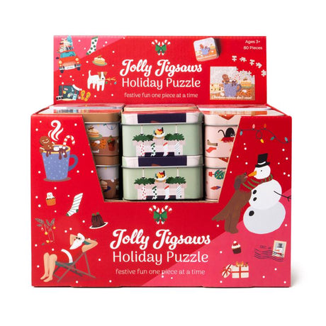 JOLLY JIGSAWS Holiday Mini Puzzles 80 pc, Pack of 24