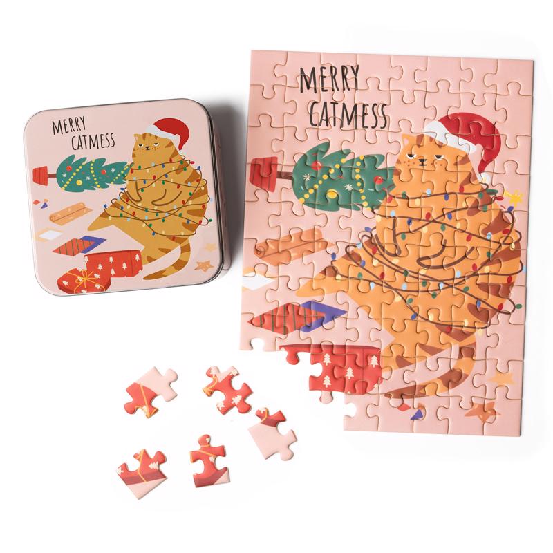 JOLLY JIGSAWS Holiday Mini Puzzles 80 pc, Pack of 24