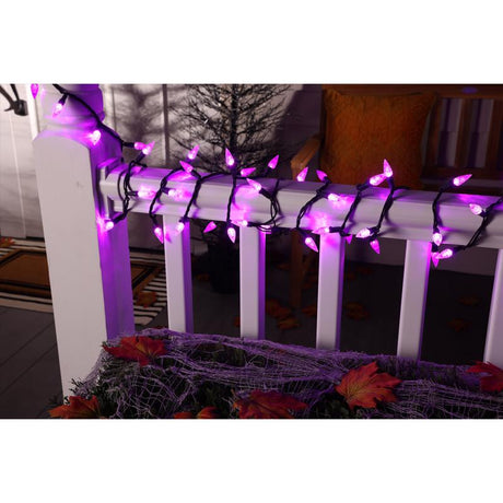 Celebrations Halloween Purple 100 ct LED Anti Flicker String Lights