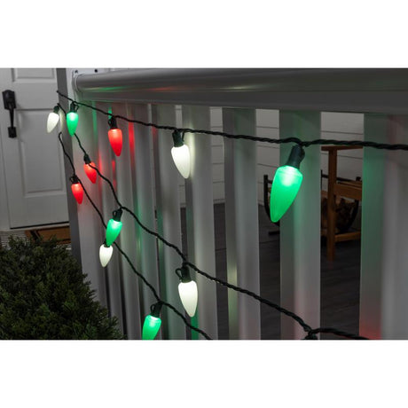 Celebrations Platinum LED C9 Red/Green/Pure White 25 ct String Christmas Lights 16 ft.