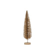 Creative Co-Op Enchanted Christmas Gold Bottle Brush Tree Table Decor 13 in., Pack of 12