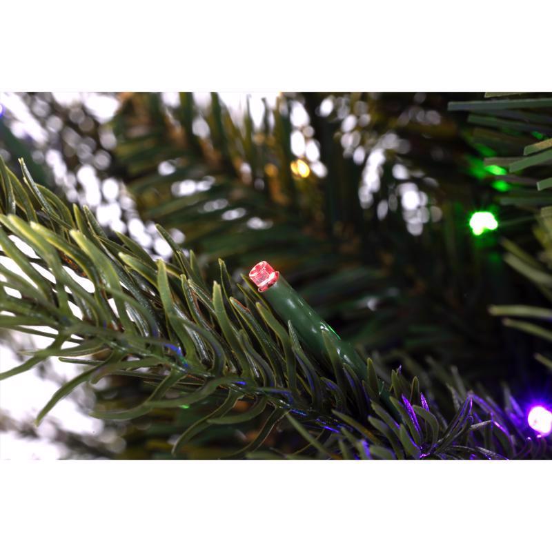 Holiday Bright Lights 1-2 Tree 7-1/2 ft. Pencil LED 900 ct Emerald Pine Sparkle Christmas Tree